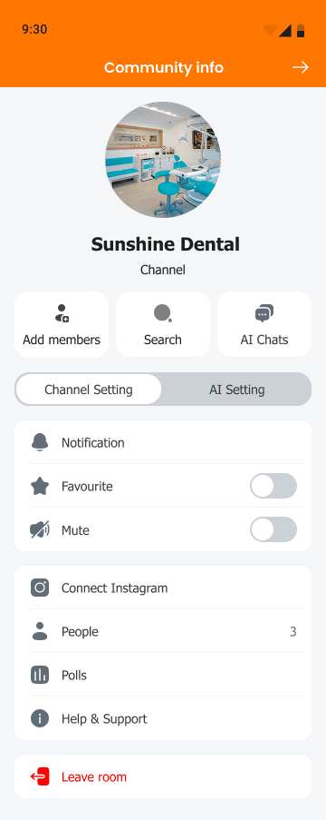 Instagram connection step 1